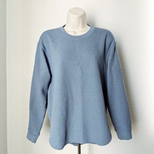 Uniqlo Waffle Crew Neck Long Sleeve T-Shirt